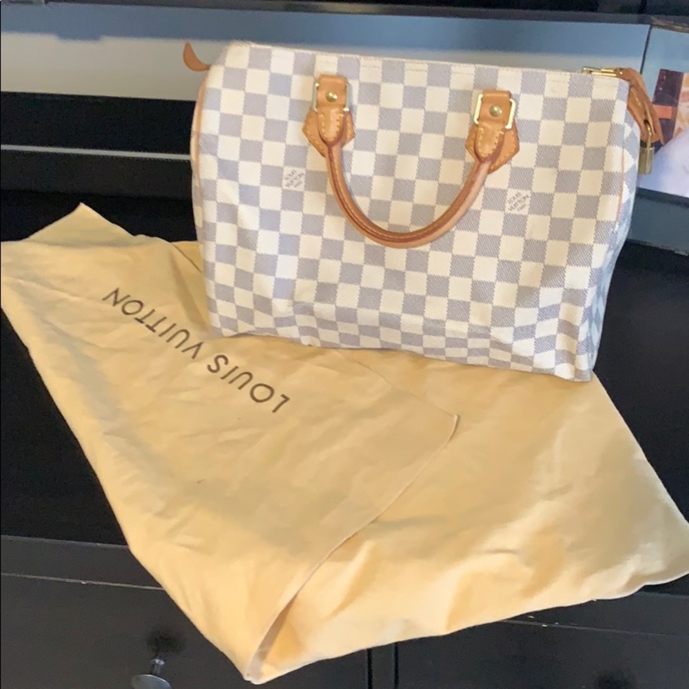 Louis Vuitton authentic  Damier azur speedy 30